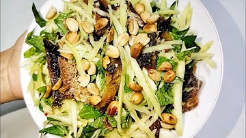 Món gỏi xoài khô cá lóc đồng | món ngon từ khô cá lóc | Đặc sản Cà Mau