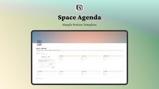 Space Agenda - Notion Template (FREE) screenshot 3