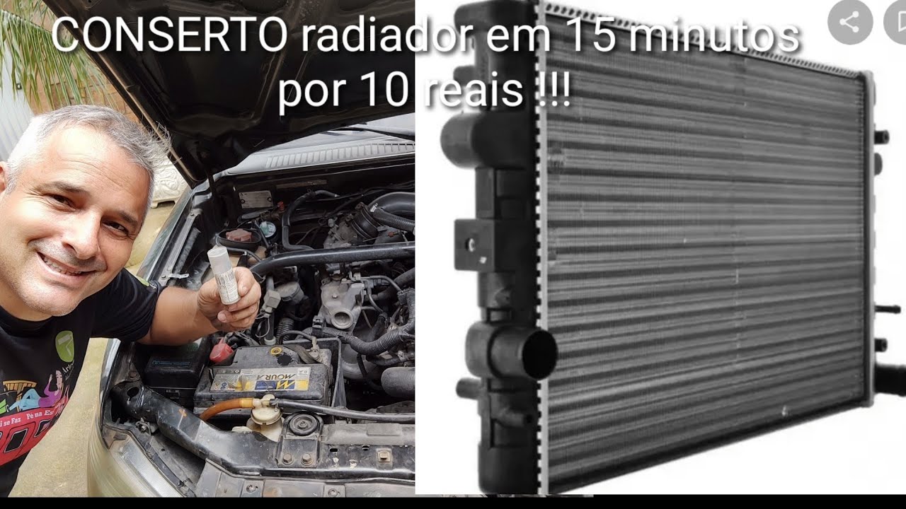 SEU RADIADOR ESTA FURADO? - SEU CARRO ESTA VAZANDO AGUA? - DIY CONSERTE SEU RADIADOR GASTANDO POUCO