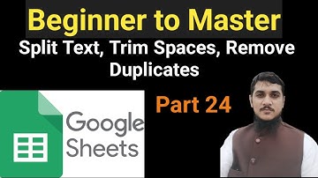 Split Text,Remove Duplicates,Trim - Google Sheets Full Course (Urdu/Hindi) P24 #googlesheetstutorial