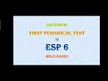 First Periodical Test in EsP 6, (reviewer) melc-based, quarter 1. Mp3 Song