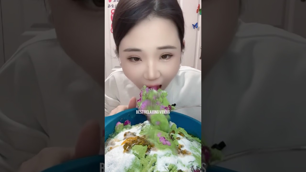 Matcha Powdered Ice Mukbang Challenge – Epic Crunch!