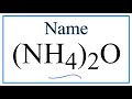 Ammonium Ion and Bonding Concepts