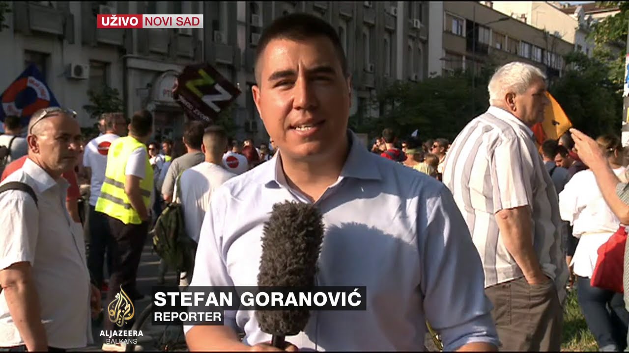 جورانوفيتش في احتجاجات على التغييرات في RTV Vojvodina