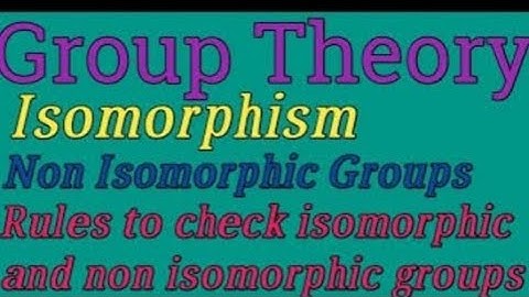 How we check that a group is isomorphic or not | how we can check isomorphism and non isomorphism.