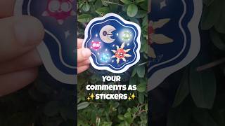 YOUR comments as stickers with Solrock, Lunatone and Minior #pokemonstickers #cutestickers