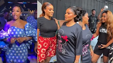 Toke Makinwa Iyabo ojo uche Montana Wanni Handi Funke Akindele at Behind the scenes BTS movie 