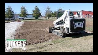 Grading Topsoil at the Shop with the T595, Adding More Lawn