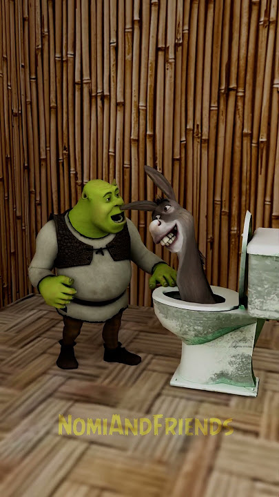 SHREK NEEDS TOILET AT NIGHT 😨 #shorts  #funny #animation #shrek