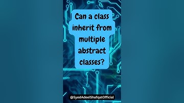 Can a class inherit from multiple abstract classes? #youtubeshorts #youtube  #ytshorts