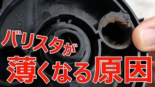 バリスタが薄くなる原因を発見しました！