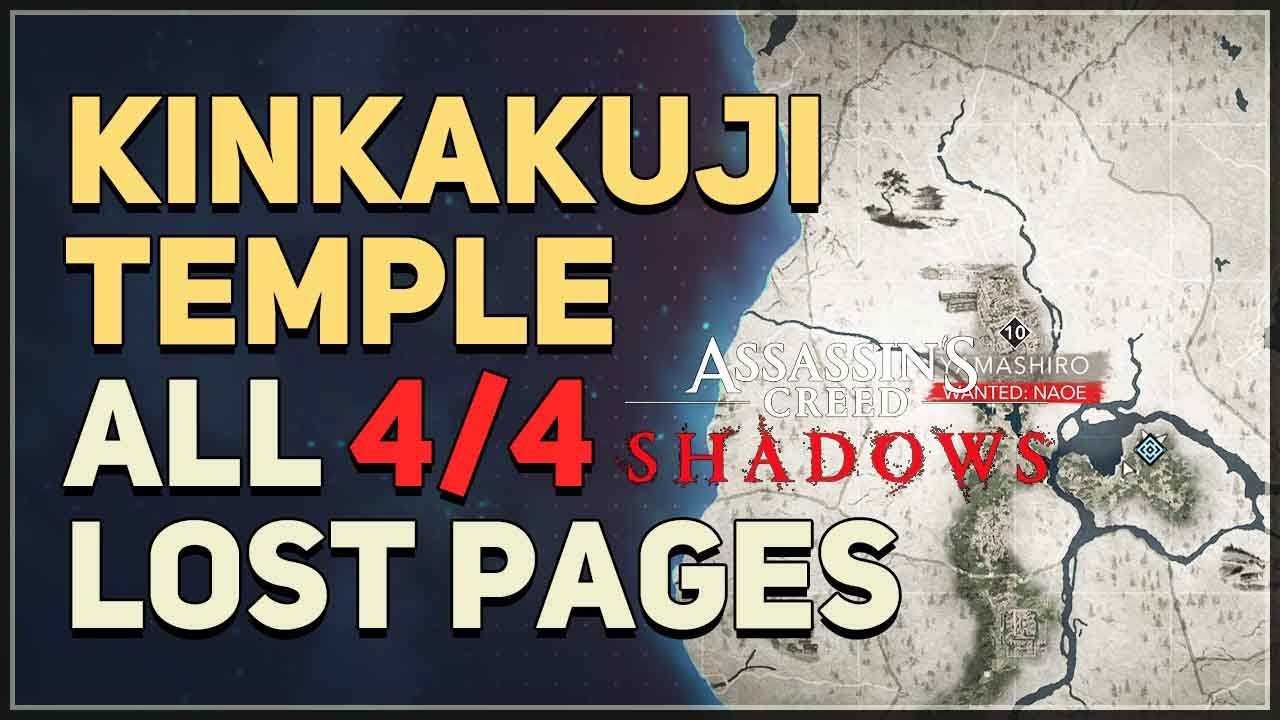 Find all Lost Pages Kinkakuji Temple Assassin's Creed Shadows