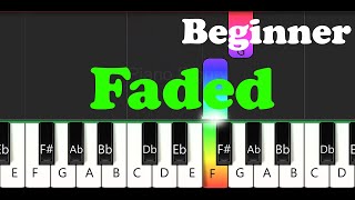 Faded Easy Piano for Beginners