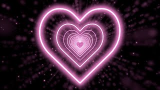 Heart Tunnel💖Heart Background | Neon Heart Background Video | Wallpaper Heart |Animated Background