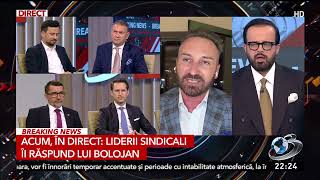 În direct: Liderii sindicali îi răspund lui Bolojan