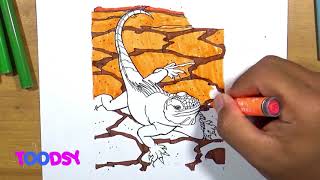 How to Color Iguana On Dry Land Coloring Page