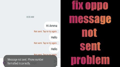 how to fix oppo message not sent problem