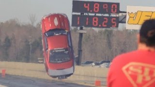 Nyce1s - Insane Twin Turbo Mustang Goes Airborne @ Lights Out 4 - Driver Jere Etheridge....