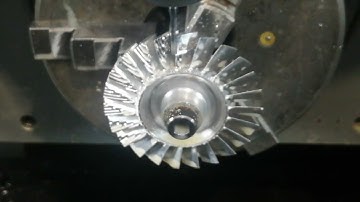 4 stage axial compressor rotor milling for model turbine engine