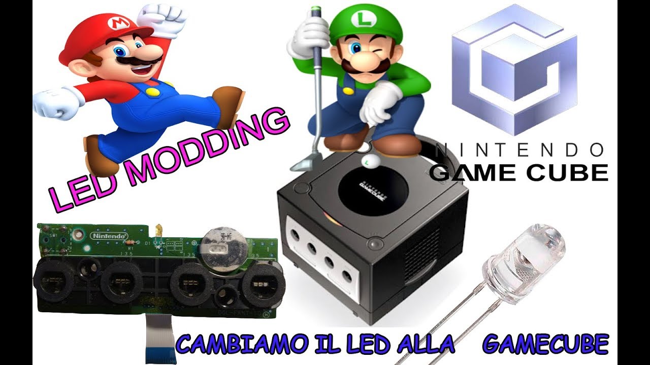 Gamecube led light modding sostituire led Nintendo gamecube YouTube