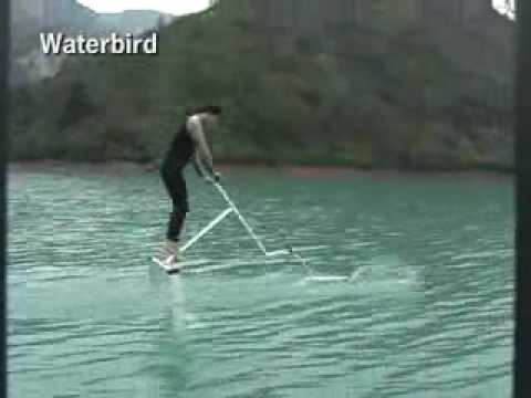 It's better than a boat. It's better than a jet ski. Now you can fly above the water on the Waterbird! With your feet on the platform and your hands on the h...