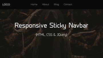 Responsive Sticky Navbar With JQuery | HTML, CSS & JavaScript