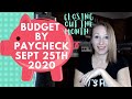 Budget By Paycheck | Sept 25th 2020 | Closing Out The Month