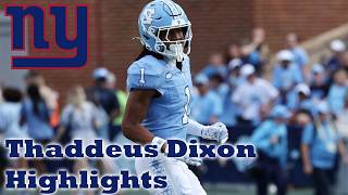 Thaddeus Dixon Highlights | New York Giants Defensive Back | North Carolina | 2026 NFL Draft