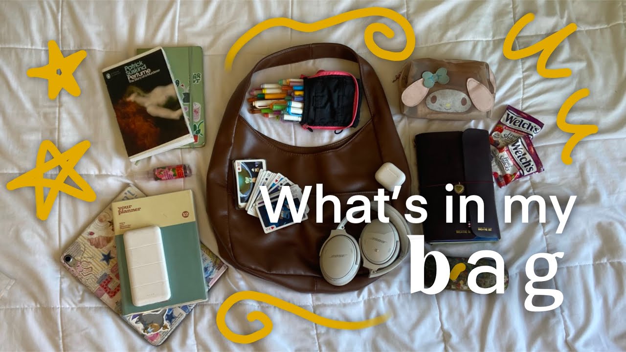 What's in my bag ˖ . ݁𝜗𝜚. ݁₊ my eclectic essentials