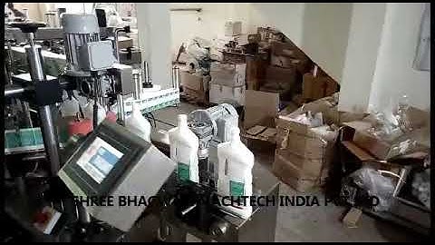 Liquid Detergent Bottle Automatic Both Side Sticker Labeling Machine