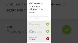 Ipage web server returning an unknown error Code 520 Fix #shorts