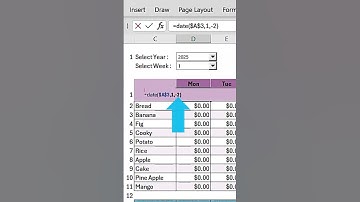 ISO week Formula. Return the first Monday of any week in Excel.#exceltips #IT #excel #exceltutorial