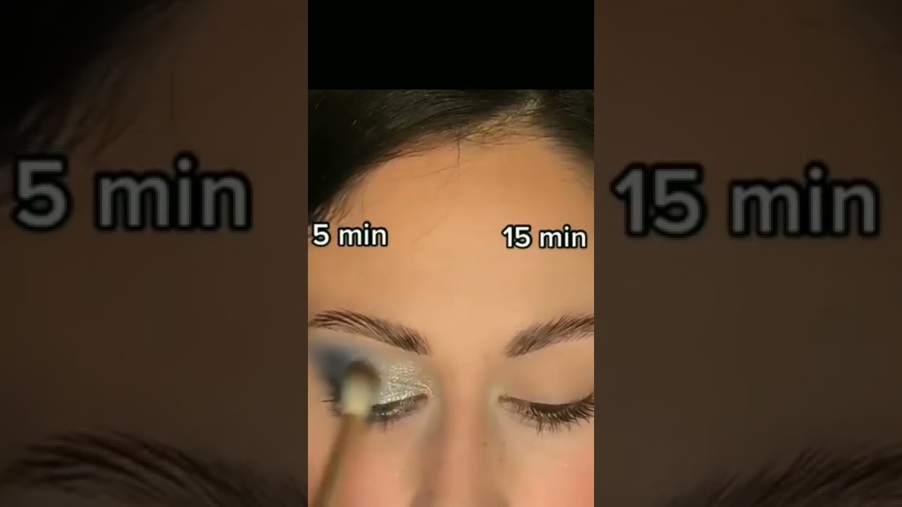 5 min vs 15 min eyeshadow look \\ old vs new makeup hacks 
