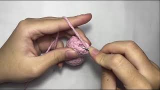 Making strawberry bear key chain by wool with Fancy Tube part 2