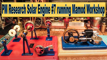 Stirling Engine PM Research Solar The GlassWorks running Mamod Workshop