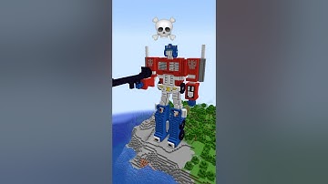 Minecraft Optimus Prime Build Battle - Noob vs Pro vs Hacker vs God #shorts #minecraft