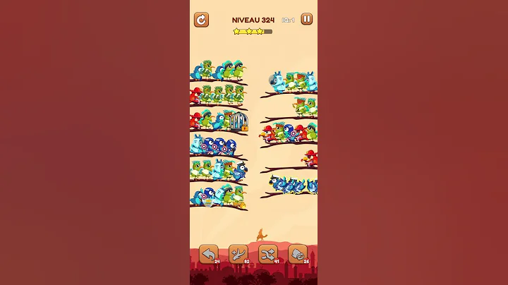 bird sort 2 color puzzle solution niveau 324 #games #gaming #puzzle #puzzlegame #androidgames