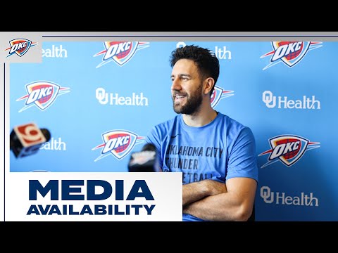 Coach Daigneault and Vasilije Micić | Thunder Training Camp | October 16, 2023