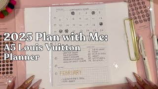January 2025 Plan with Me | A5 Louis Vuitton Agenda