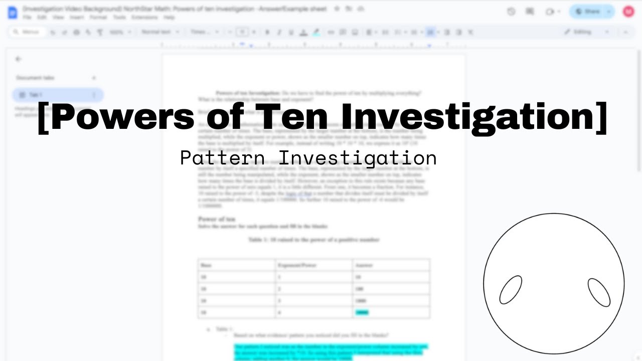 [Powers of Ten Investigation] Pattern Investigation Video