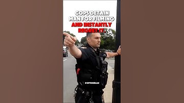 Cops Detain Man for Filming in Public and Get Schooled #shorts