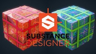Substance Designer - Gift Wrap Paper Material Substance Designer - Gift Wrap Paper Material