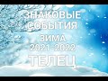 ♉ТЕЛЕЦ. ЗИМА 2021-2022. ЗНАКОВЫЕ СОБЫТИЯ.