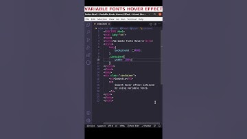 Variable Fonts Hover Effect | HTML and CSS