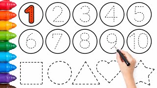 12345 | 123 song | 1234 learning for kids| preschool learning video | 2d Shapes| Colors name