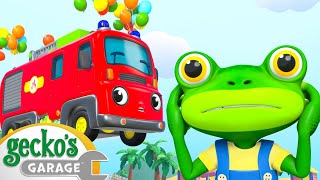 High-Flying Fire Truck | Gecko's Garage | Cartoons For Kids | Toddler Fun Learning