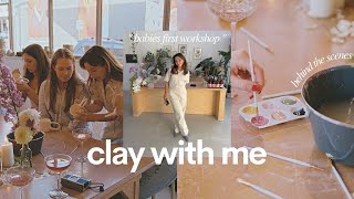 behind the scenes of my first pottery workshop 🎨 👩🏽‍🎨  small business diaries