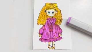 How to quickly draw a sad purple style #drawing #quickart #howtodraw screenshot 2