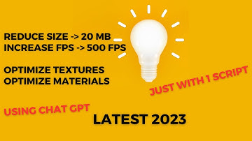 How to Optimize your Unity Game in 2023 | Reduce Size Increase FPS | Unity Optimization | Chat GPT