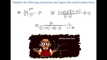Simplify the following expressions and express the result in polar form - AC Analysis
